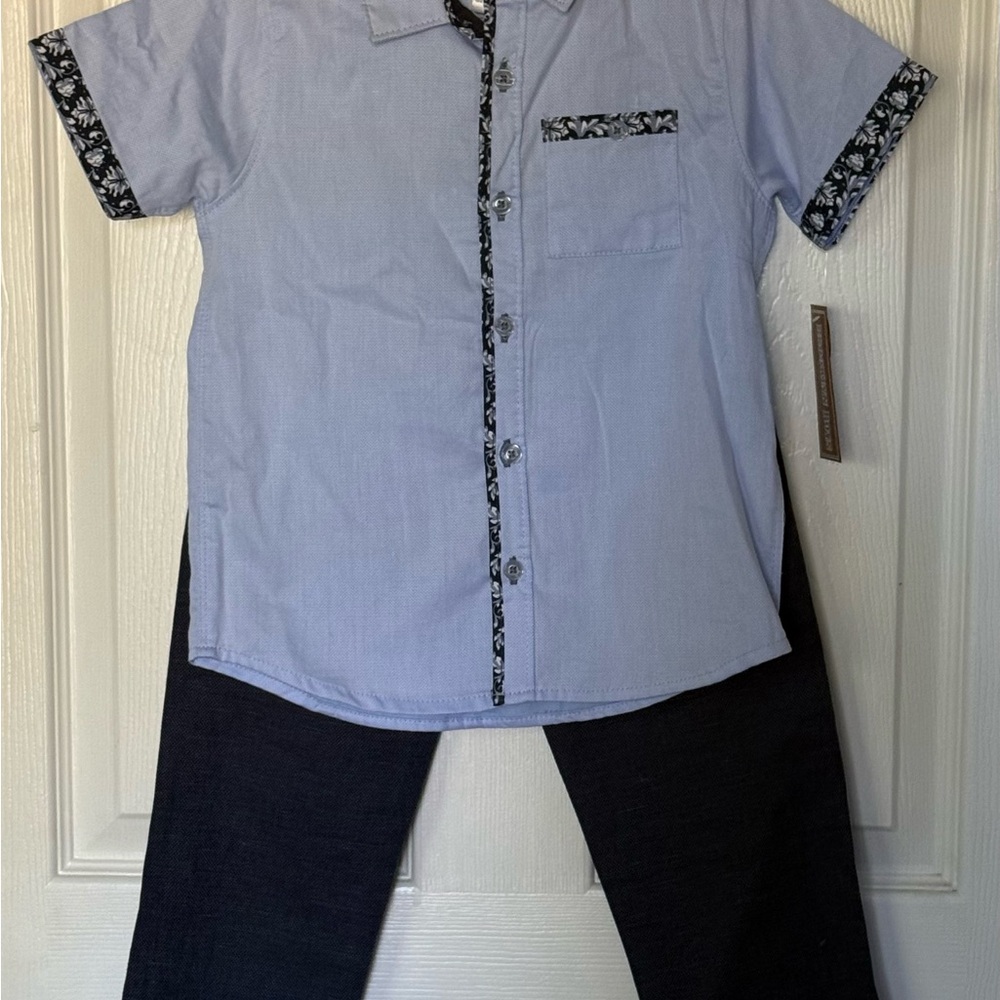 Brooklyn Cloth Kids Blue and Navy Shirt and pant set Set new with tags kids 5